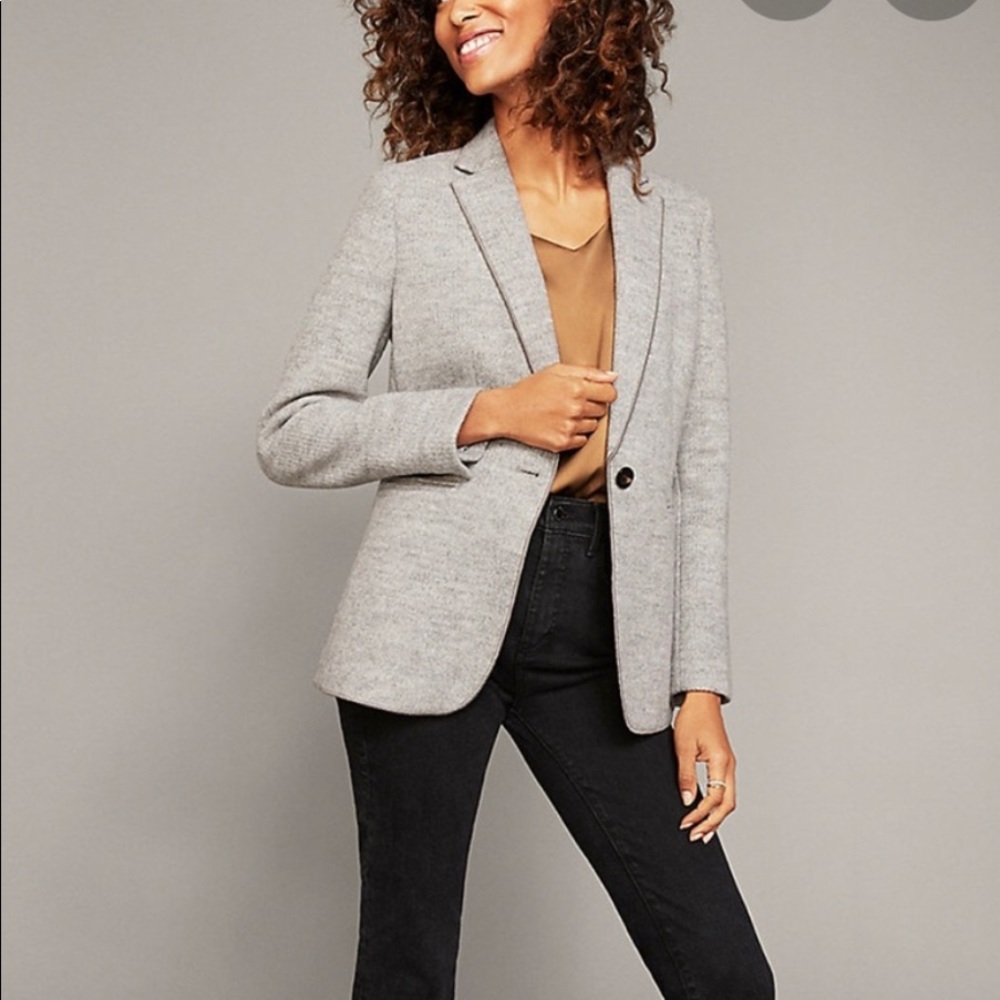 Ann Taylor Hutton Blazer Sweater Knit Sz 6P